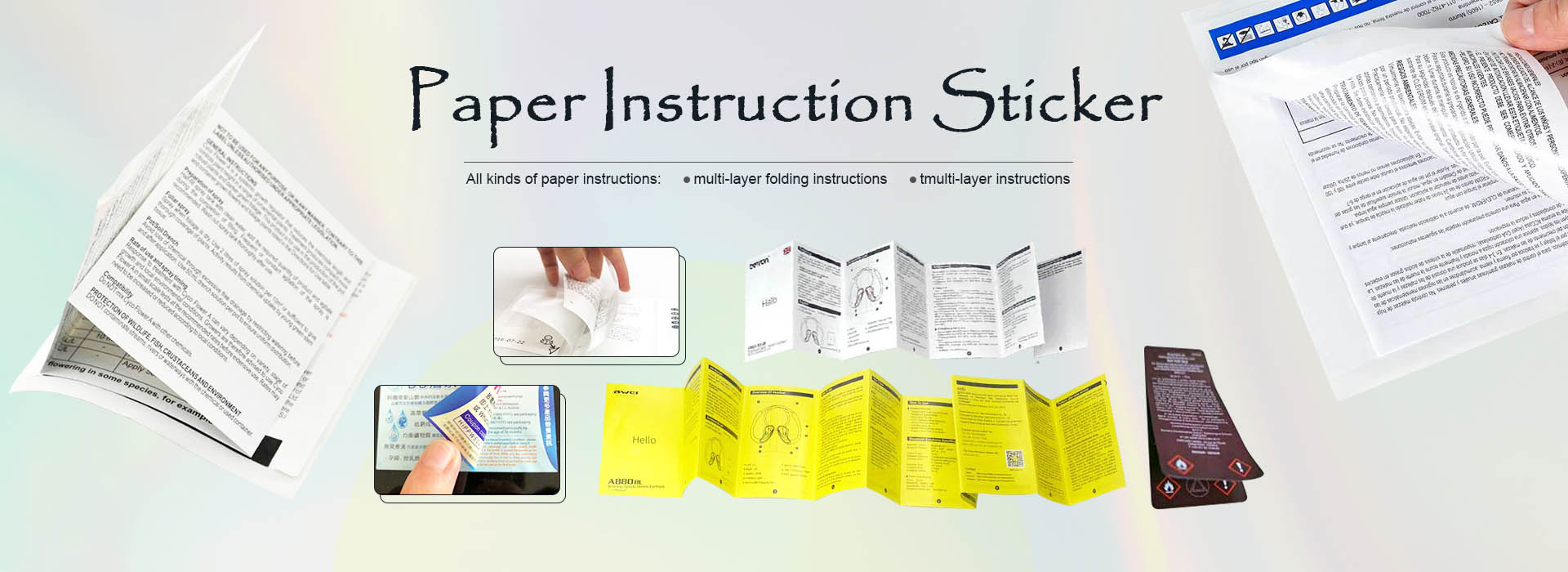Leveranciers van papieren instructiestickers